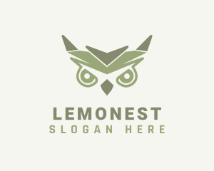 Birdwatcher - Green Owl Animal logo design