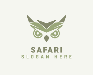 Owlet - Green Owl Animal logo design