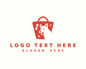 Bone - Pet Shopping Bag Market logo design