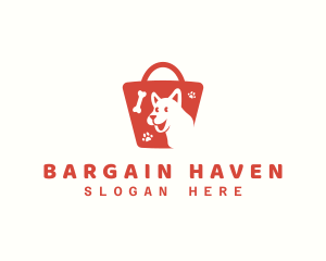 Pet Shopping Bag Market logo design