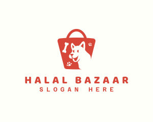 Pet Shopping Bag Market logo design