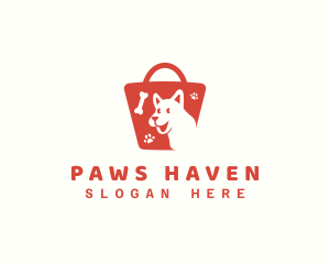 Pet Shopping Bag Market logo design