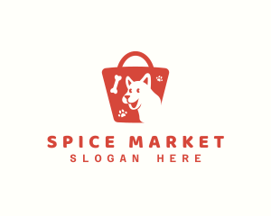 Pet Shopping Bag Market logo design