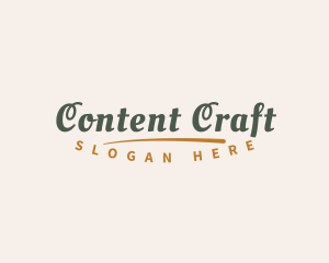 Retro Script Company logo design