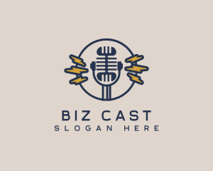 Singer - Radio Broadcast Microphone logo design