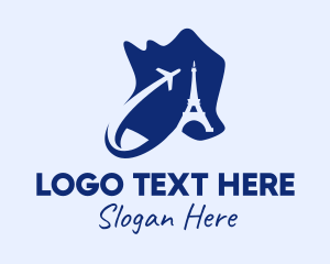 Destination - Blue Paris Tourism logo design