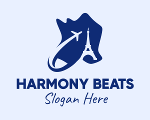 Blue Paris Tourism logo design