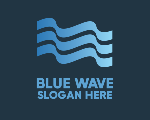 Blue Water Flag logo design