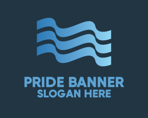 Blue Water Flag logo design