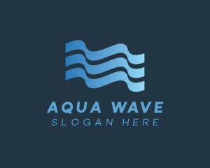 Blue Water Flag logo design