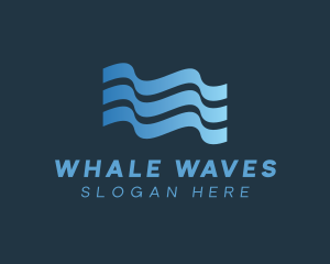 Blue Water Flag logo design