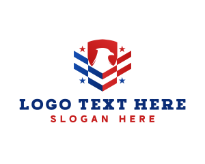 Map - Patriotic Eagle Shield logo design