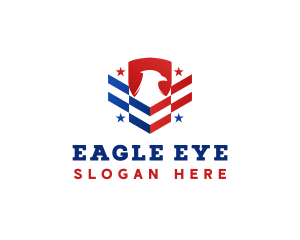 Patriotic Eagle Shield logo design