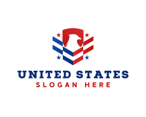 Patriotic Eagle Shield logo design