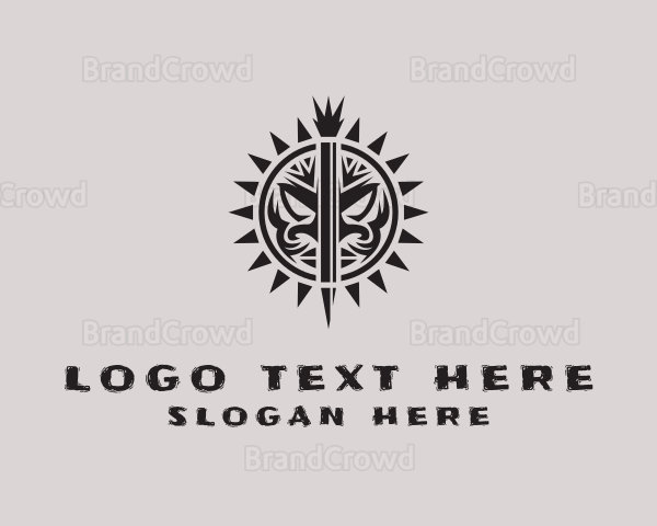 Tribal Pen Sun Logo