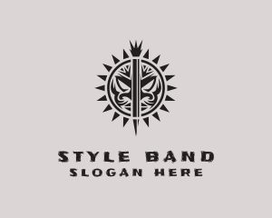 Tribal Pen Sun logo design