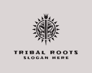 Tribal Pen Sun logo design