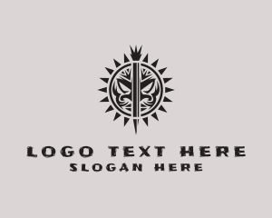 Tattoo Studio - Black Tribal Pen logo design