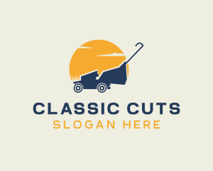 Gardening Lawn Mower logo design