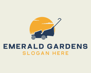 Gardening Lawn Mower logo design