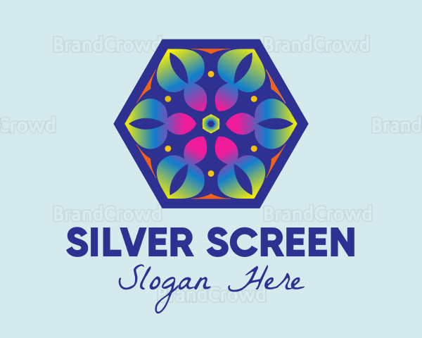 Flower Hexagon Decor Logo