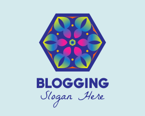 Flower Hexagon Decor  Logo