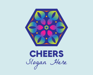Flower Hexagon Decor  Logo