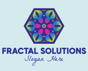 Fractal - Flower Hexagon Decor logo design