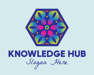 Centerpiece - Flower Hexagon Decor logo design