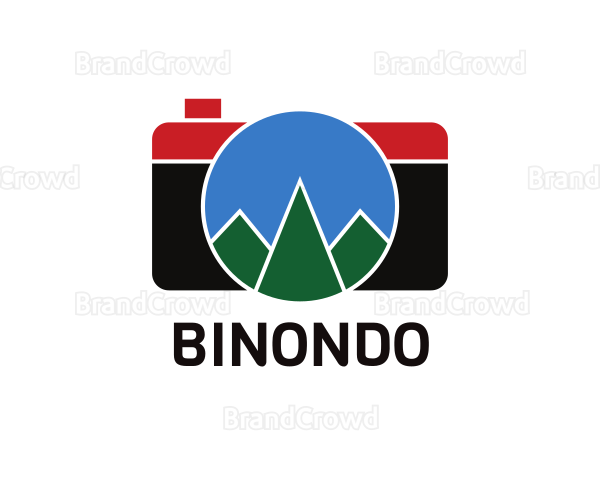 Geometric Mountain Photography Logo