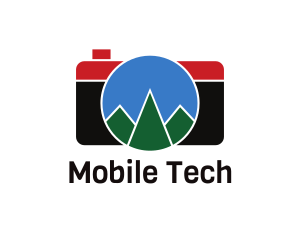 Geometric Mountain Photography Logo