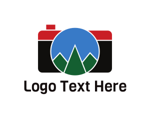 Aperture - Geometric Mountain Photography logo design