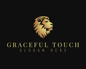 Expensive Luxury Lion logo design