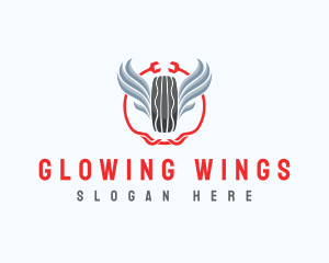 Tire Wings Tool logo design