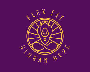 Stretching - Yoga Spiritual Wellness logo design