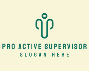 Supervisor - Monoline Person Letter I logo design