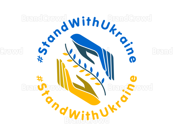 Ukraine Hope Care Hands Logo