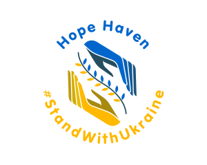 Ukraine Hope Care Hands logo design