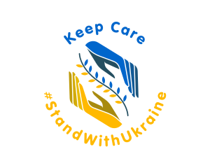 Ukraine Hope Care Hands logo design