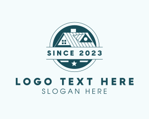 Farmhouse - Roofing Home Renovation logo design