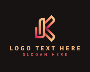 Consulting Company Letter K logo design