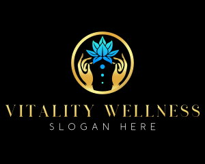 Wellness Lotus Spa logo design