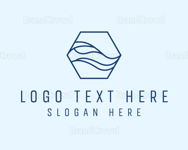 Startup Hexagon Wave Logo