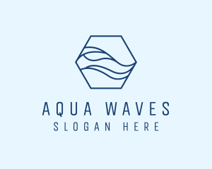 Startup Hexagon Wave logo design