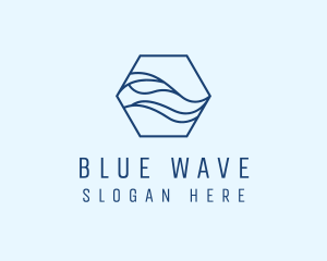 Startup Hexagon Wave logo design