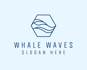 Startup Hexagon Wave logo design