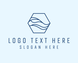 Startup Hexagon Wave Logo