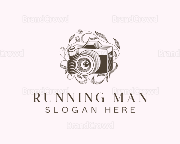 Floral Camera Photography Logo