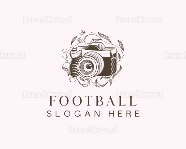 Floral Camera Photography Logo