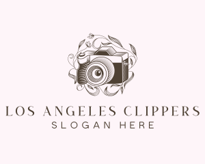 Floral Camera Photography Logo